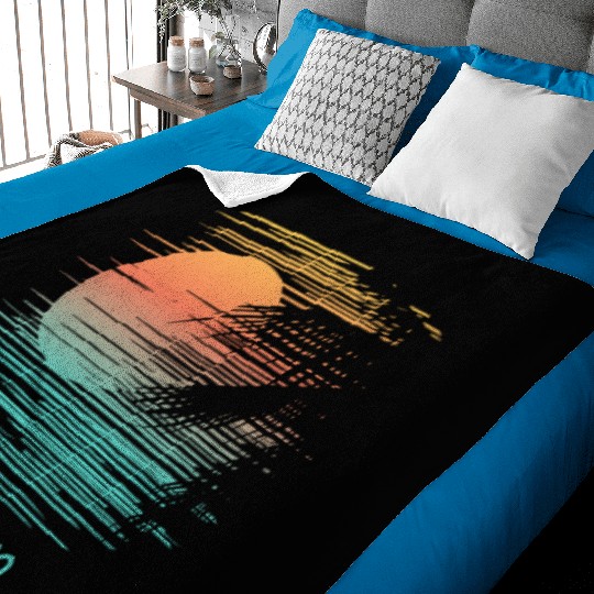 Artistic Saint Lucia Palm Tree Vacation Souvenir Baby Blankets