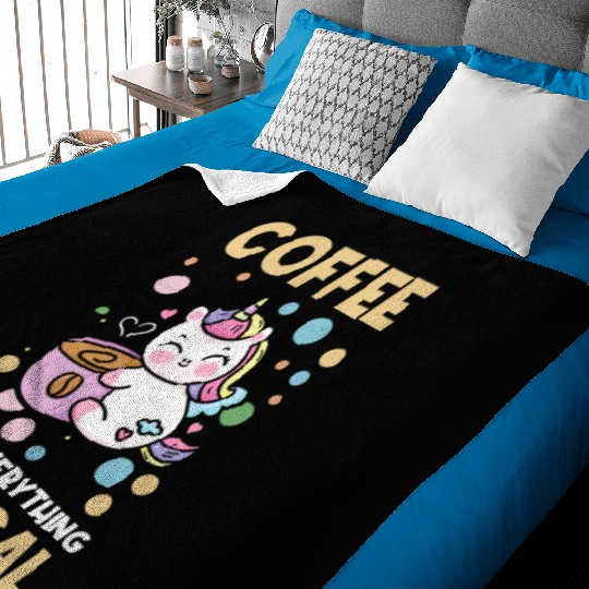 Pink Magical Unicorn Caffeine Coffee Lover Baby Blankets