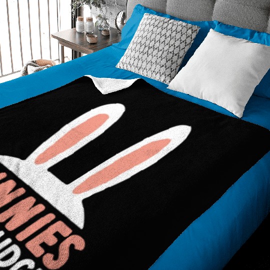 Bunnies Don't Judge - Atheism Easter Baby Blankets