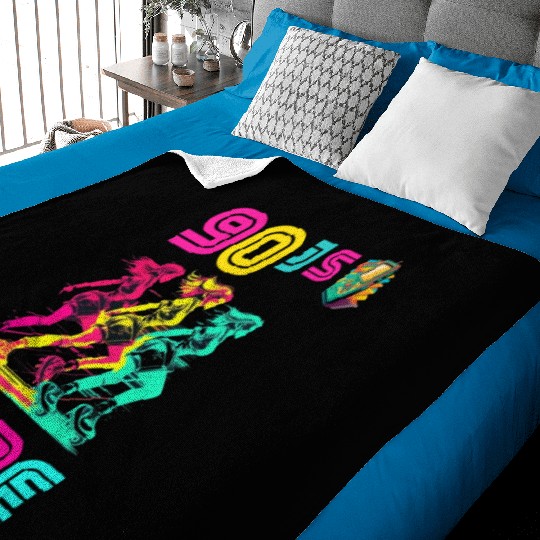 90s Vibe - I Love The 90s - Retro 90s Neon Baby Blankets