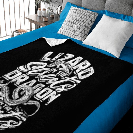 Lizard in the Streets, Dragon in the Sheets - Baby Blankets
