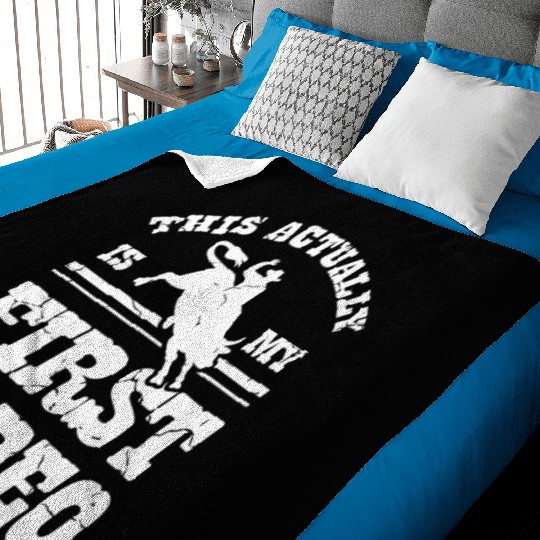 Bull Rider Bull Riding Western Rodeo Cowboy Lover Baby Blankets