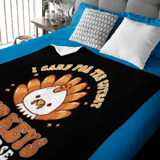 Lovely L&D Nurse Thanksgiving Pun Newborn Baby Baby Blankets