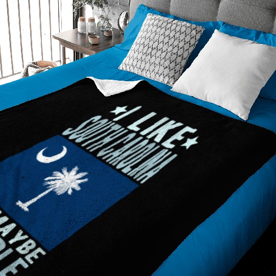 South Carolina Flag US State Baby Blankets