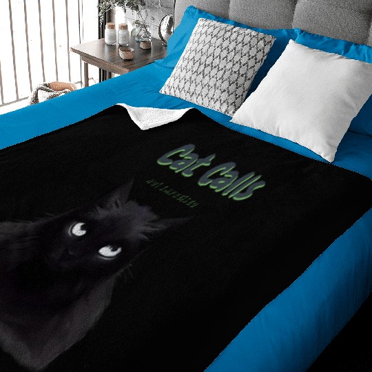 Cool Cat Not Interested in Cat Calls Baby Blankets