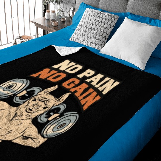 No Pain No Gain GYM Baby Blankets.