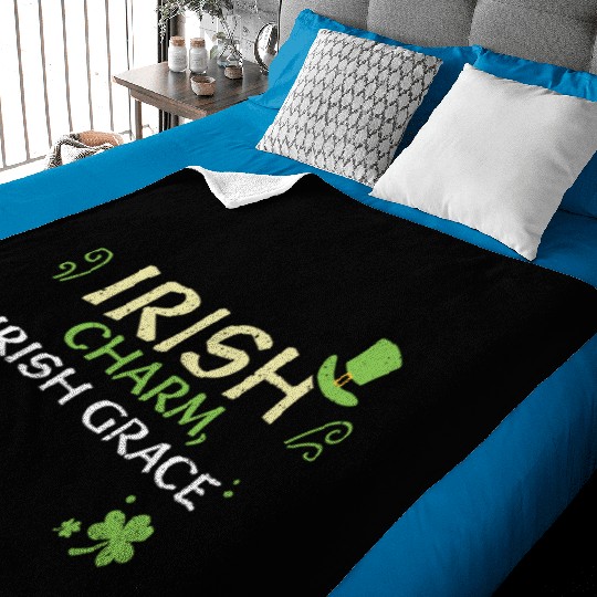 Irish charm, Irish grace Baby Blankets