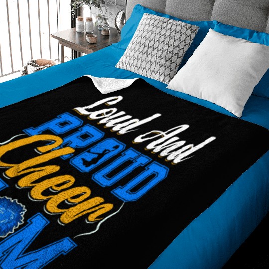 LOUD AND PROUD CHEER MOM Baby Blankets