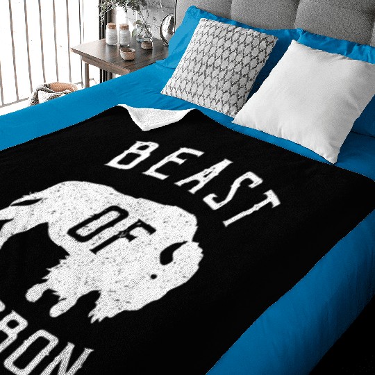 Beast of Bourbon Drinking Whiskey design Bison Buf Baby Blankets
