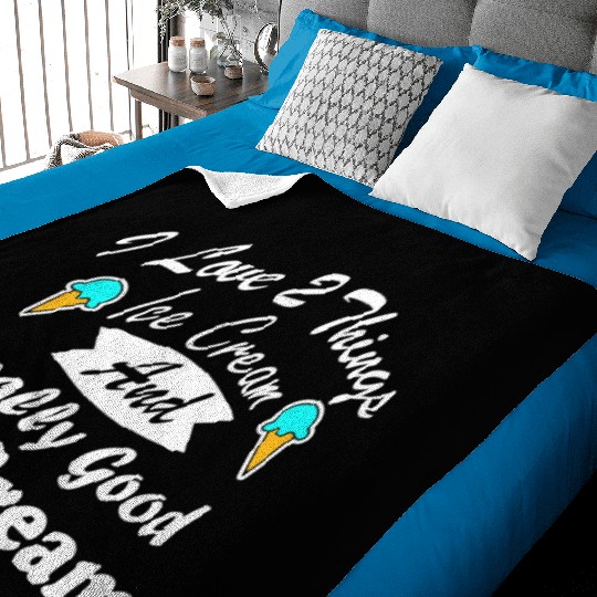 I Love Ice Cream Sweet Design Baby Blankets