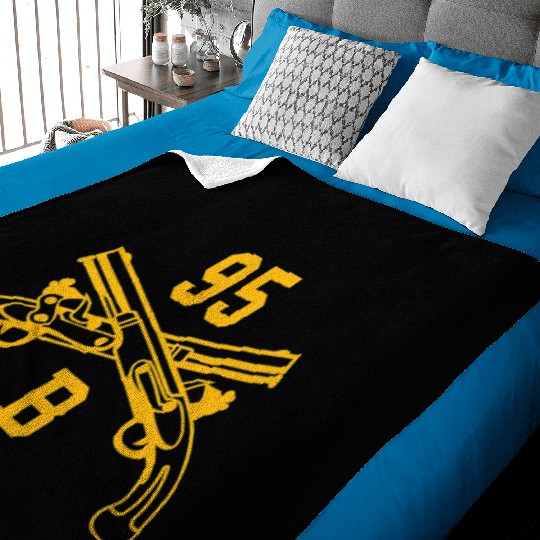 95B Military Police Officer Crossed Pistols T Shir Baby Blankets