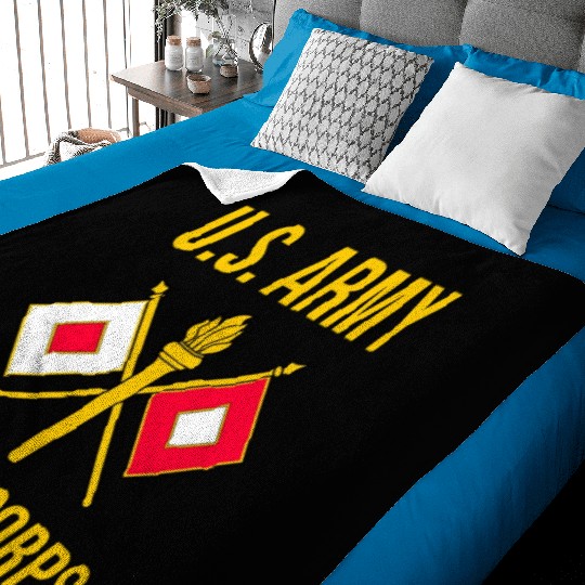 ARMY SIGNAL CORPS BRANCH USASC US Baby Blankets