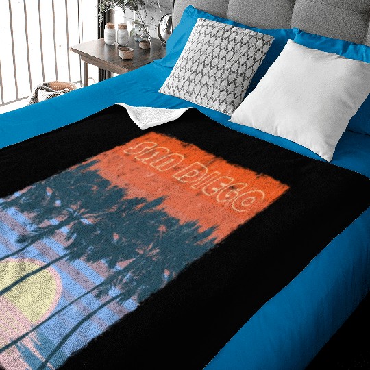 San Diego Beach Family Vacation Keepsake Baby Blankets