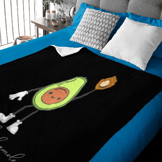 Holy Strikeamole Baseball Softball Avocado Baby Blankets