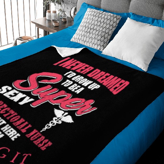 Funny Correctional Nurse Outfit Baby Blankets