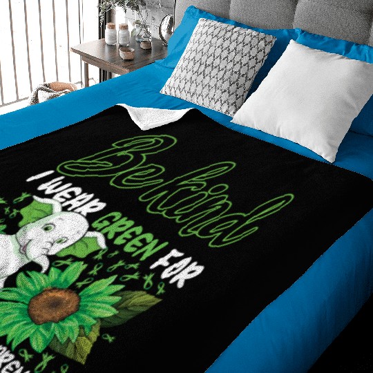 Kind May Green For Mental Health Awareness Month Baby Blankets