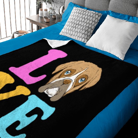 Pet Owner Puppy I Love My Boxer Dog Baby Blankets