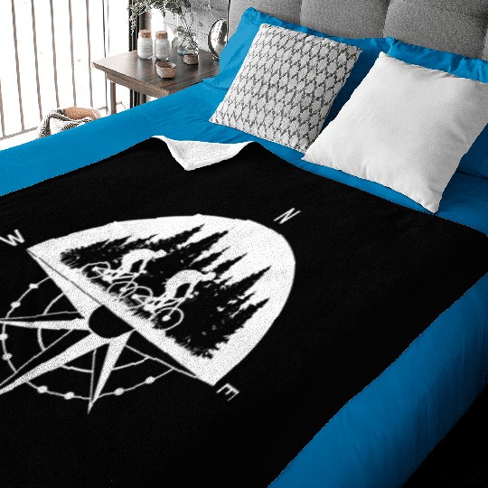 MTB Compass Mountain Bike Couple In Love Baby Blankets