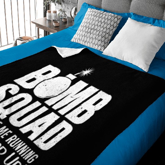 Bomb Squad If You See Me Running Eod Tech Baby Blankets