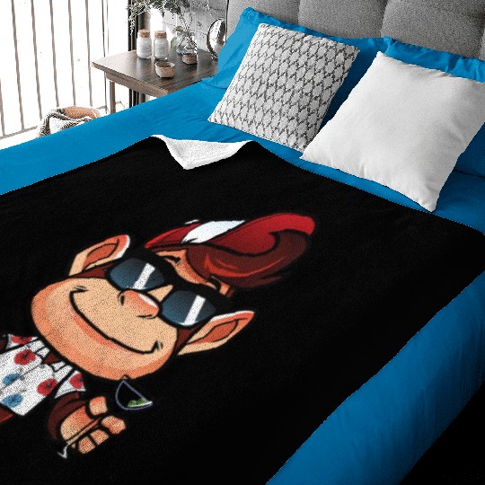 Modern Monkey Baby Blankets