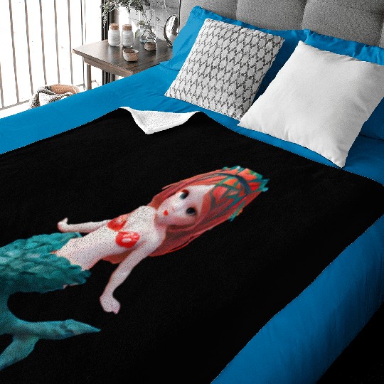 Strawberry mermaid Baby Blankets