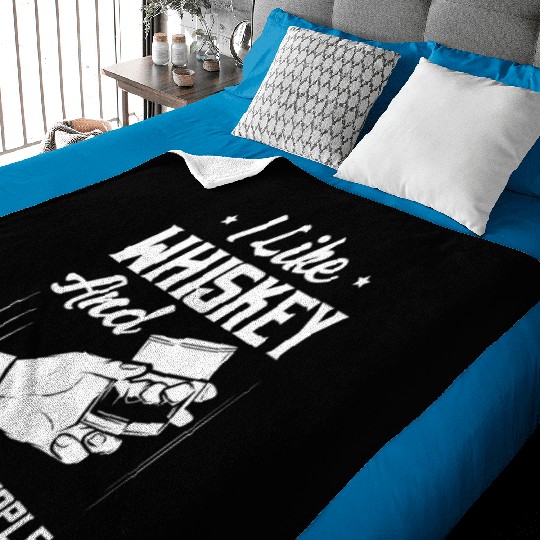 I Like Whiskey And Maybe 3 People Bourbon Drinking Baby Blankets