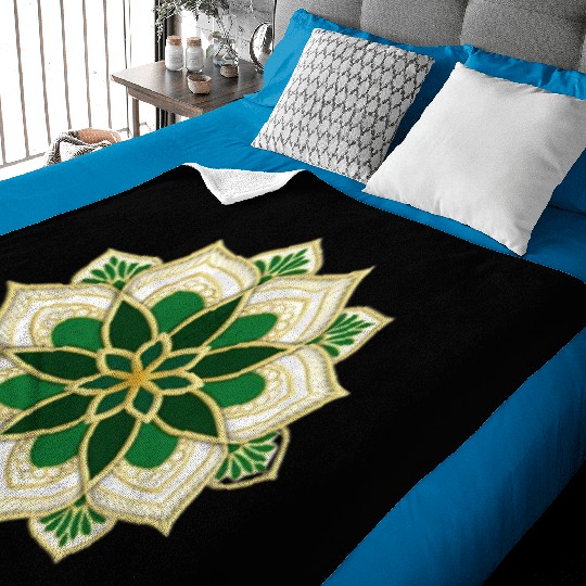 green mandala for islamic holidays Baby Blankets