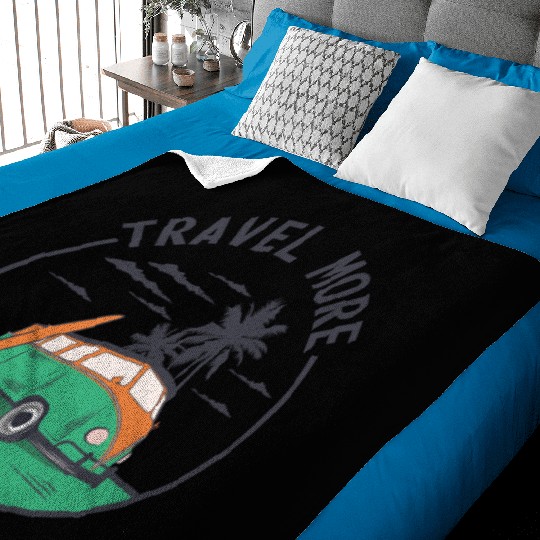 Travel More Vacation Explore Wanderlust Holidays 4 Baby Blankets