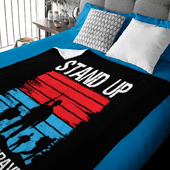 Soldier stand up for brave military army veteran Baby Blankets