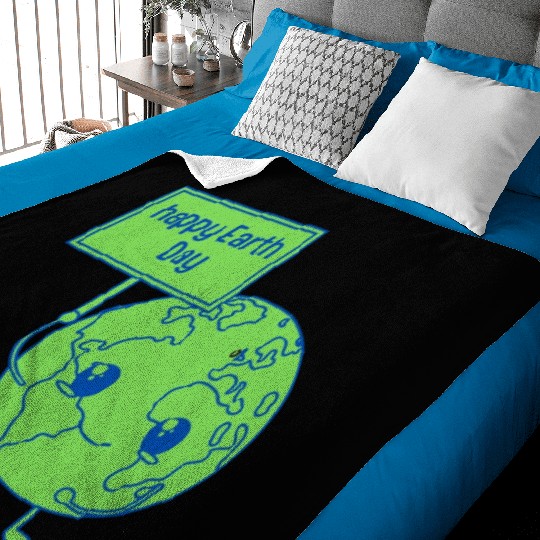 Happy Earth Day Baby Blankets