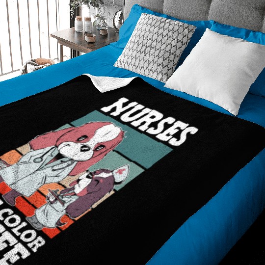 Nurses Bring Color to Life Dog Doctor National Baby Blankets