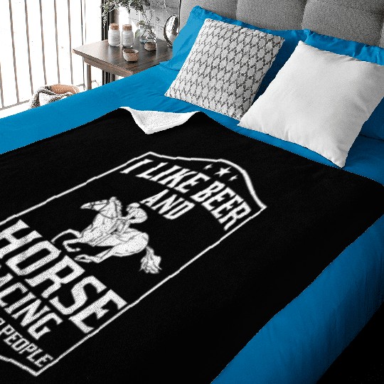 Horse Racing Like Beer Drinking tumblr Baby Blankets