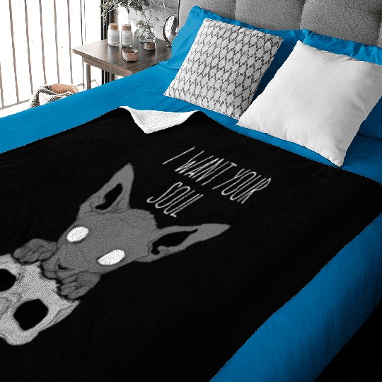 Death Cat Skull Baby Blankets