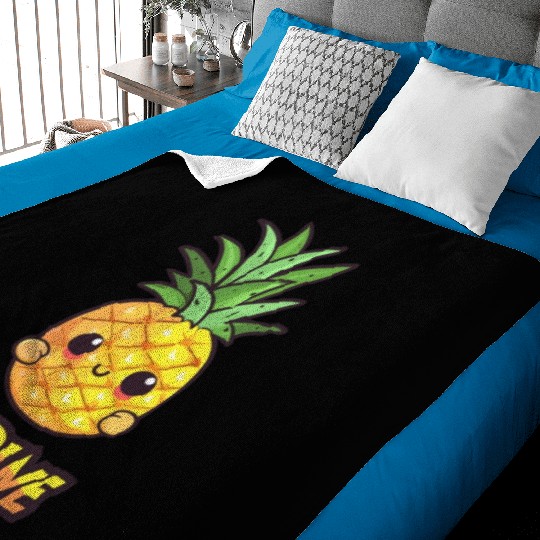 i'm pine funny pineapple design Baby Blankets