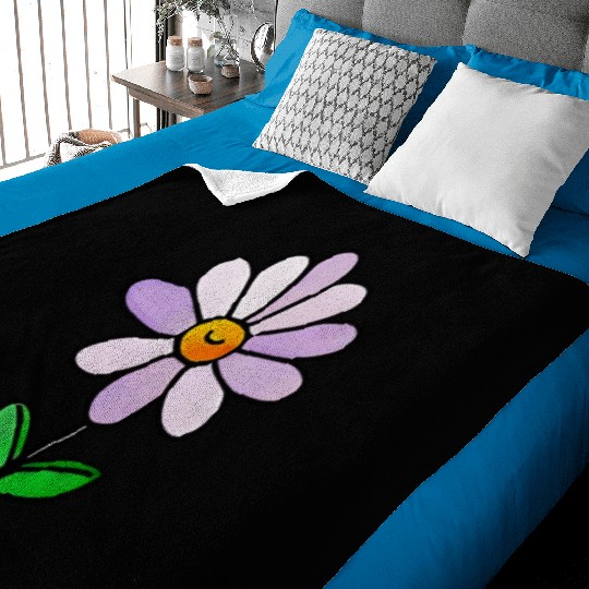 Lavender Flower Art Baby Blankets