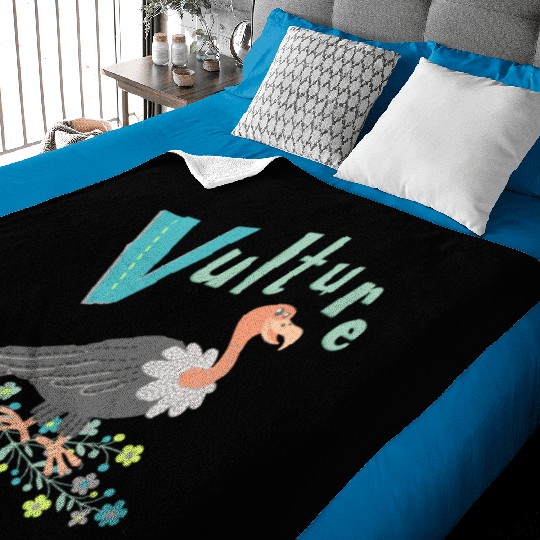 Vulture Bird Illustration Baby Blankets