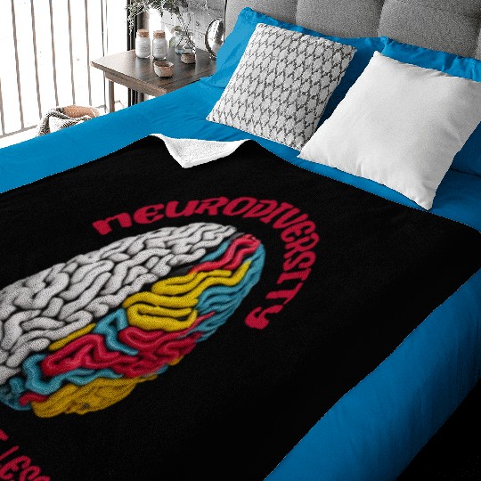 "Different, Not Less" Neurodiversity Baby Blankets