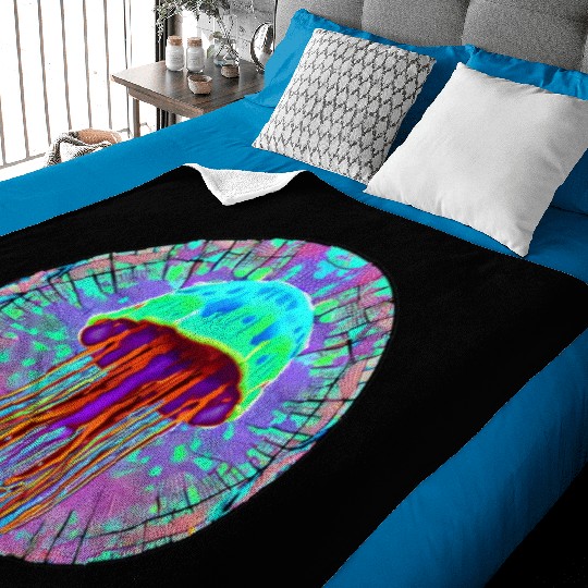 Glowing Jellyfish Baby Blankets