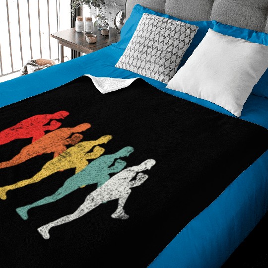 Baseball Pitcher Vintage Baby Blankets