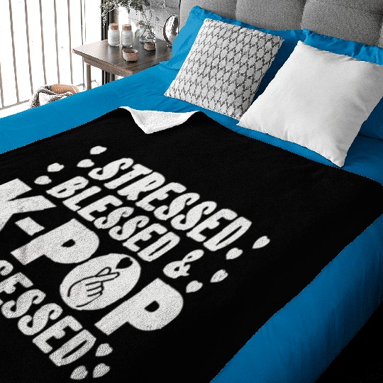 K Pop Fan Korean Pop Music Fashion Music Album Baby Blankets