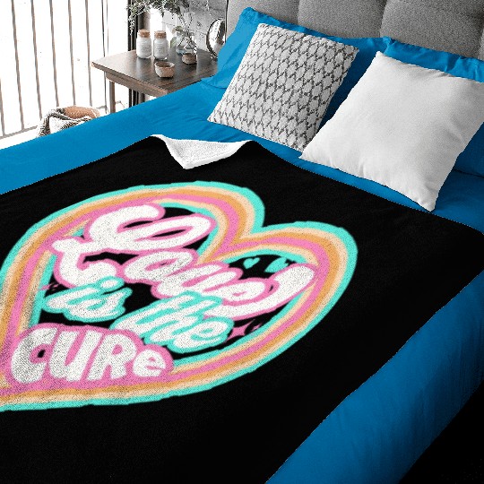 LOVE IS THE CURE (pink) Baby Blankets