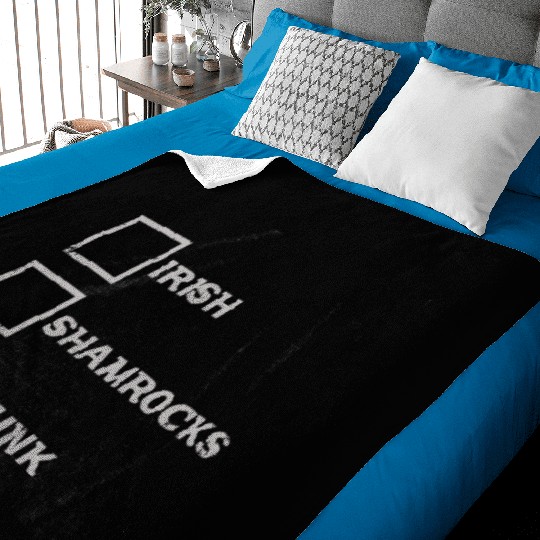 IRISH SHAMROCKS DRUNK Baby Blankets
