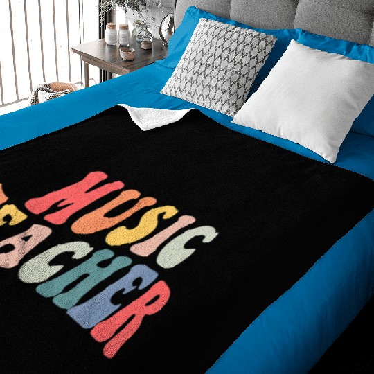 Groovy Music Teacher Team Back To School Baby Blankets
