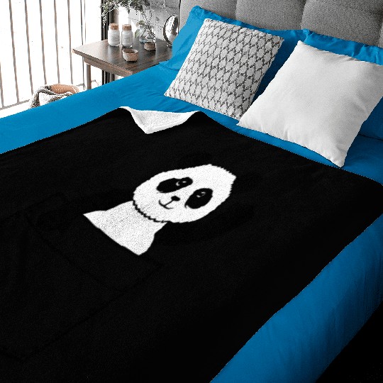 Travel Chest Bag Panda Bear Waving Friendly Baby Blankets