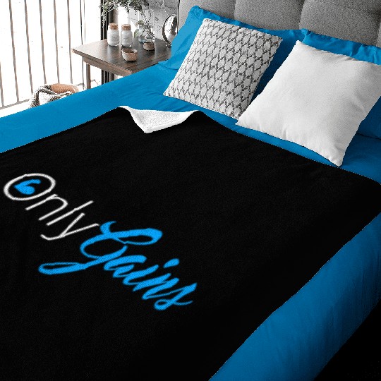 Only Gains fitness gym workout exercise sports Baby Blankets