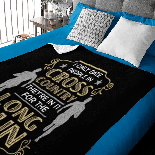 Cross Country Running I Only Date People In Race Baby Blankets