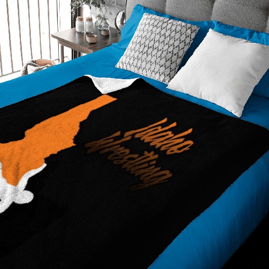 Idaho Wrestling (State Colors) Baby Blankets