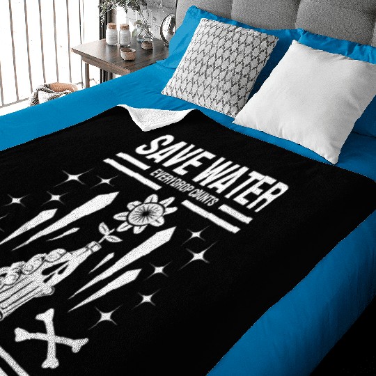 Earth Day Save Water Every Drop Counts Nature Baby Blankets