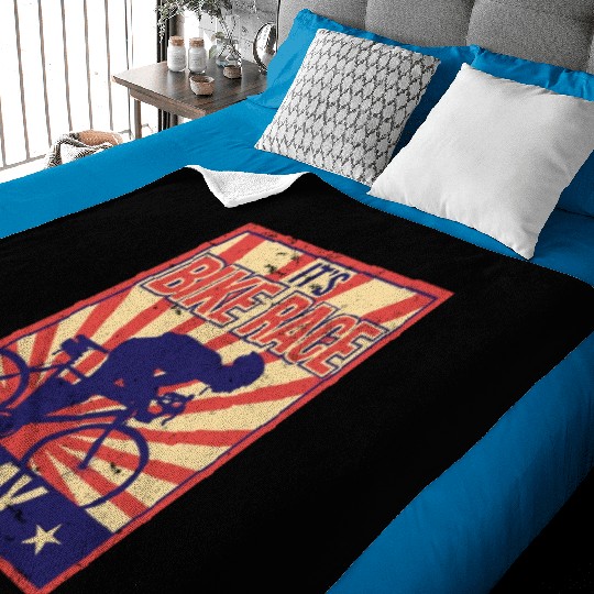 It's Bike Race Day Cycling Bicycle Racing Racer Baby Blankets
