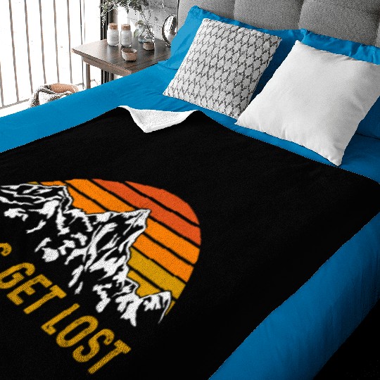 Let us get Lost Wanderlust funny Hiking Baby Blankets